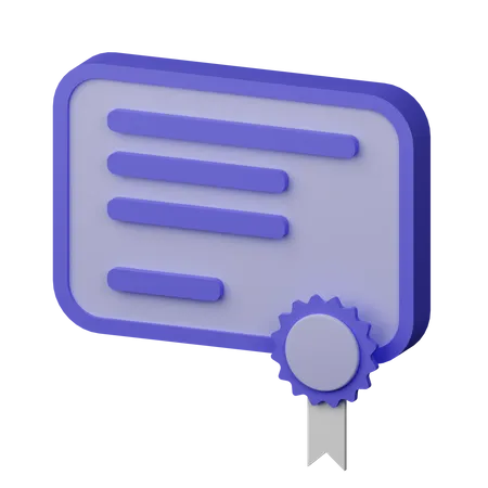 Diplôme  3D Icon