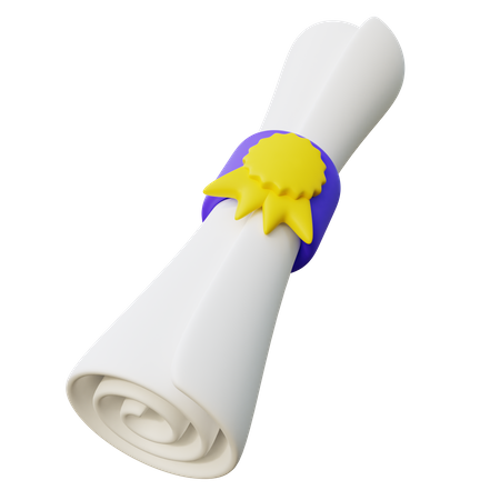 Diplôme d'études  3D Icon