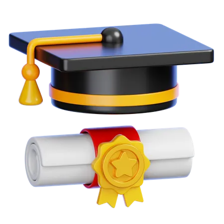 Diplôme d'études  3D Icon