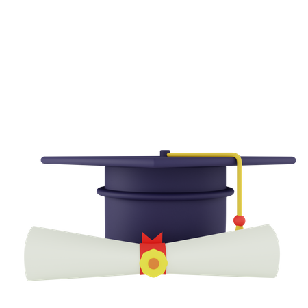 Diplôme d'études  3D Icon