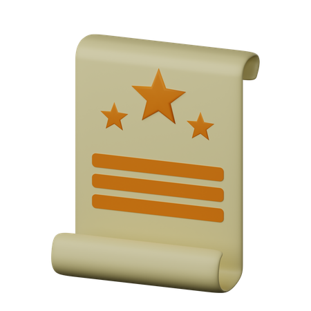 Diplôme d'études  3D Icon