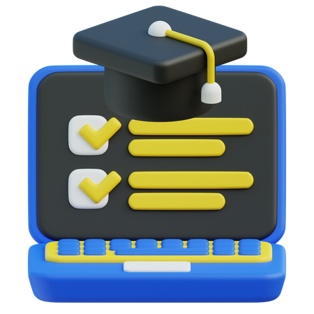 Diplôme en ligne  3D Icon