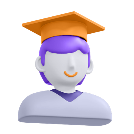 Étudiant diplômé  3D Icon