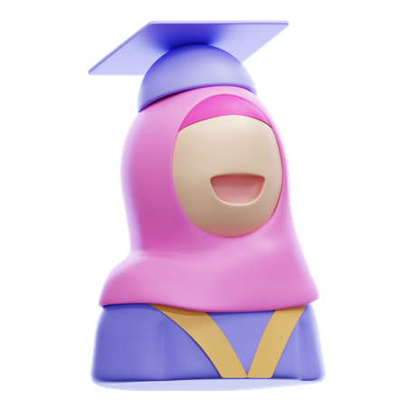 Femme diplômée  3D Icon