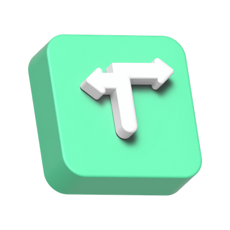 Virar direção  3D Icon