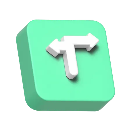 Virar direção  3D Icon