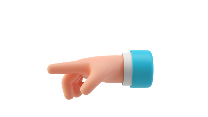 Direção mostrando gesto com a mão  3D Icon