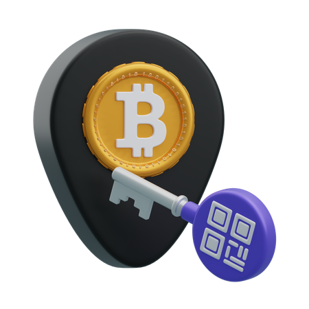 Dirección de Bitcoin  3D Icon