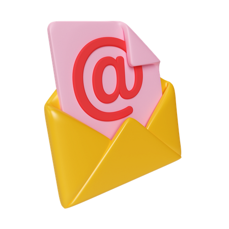 Dirección de correo electrónico  3D Icon