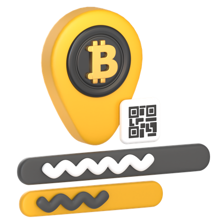 Dirección de billetera bitcoin  3D Icon