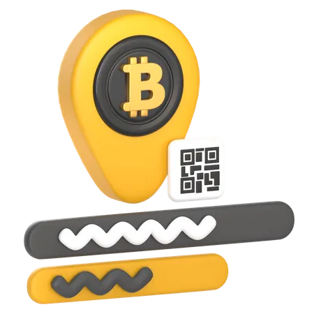 Dirección de billetera bitcoin  3D Icon