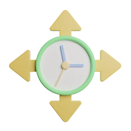 Dirección del reloj  3D Illustration