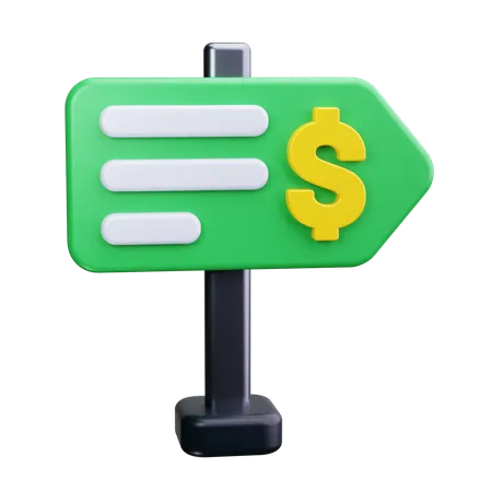 Dirección financiera  3D Icon