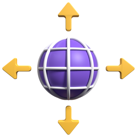 Dirección global  3D Icon