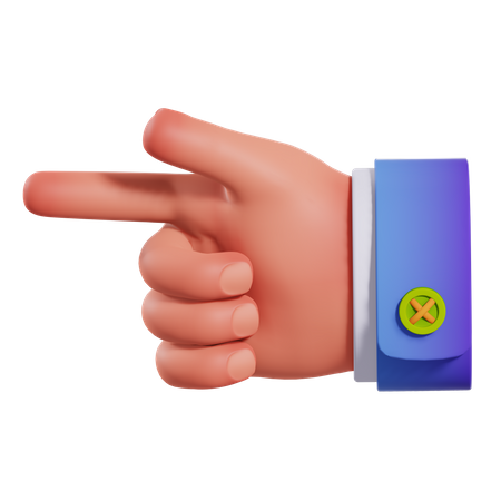 Dirección izquierda mostrando gesto con la mano  3D Icon