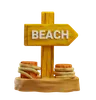 dirección de la playa