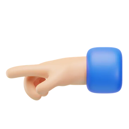 Dirección que muestra el símbolo de la mano  3D Icon