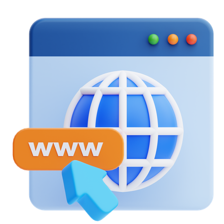 Dirección web  3D Icon