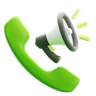 3d promotion call illustration