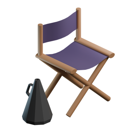 Chaise de réalisateur  3D Icon