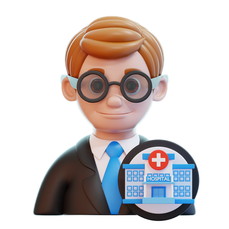 Directeur d'hôpital  3D Icon