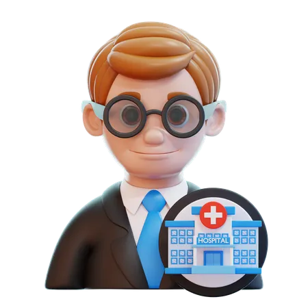 Directeur d'hôpital  3D Icon