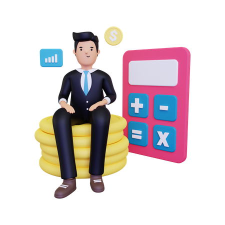 Manager financier  3D Illustration