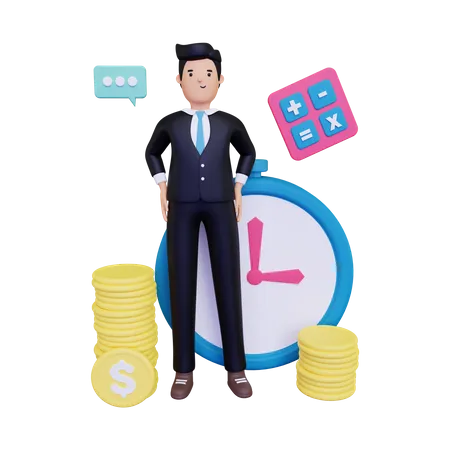 Manager financier  3D Illustration