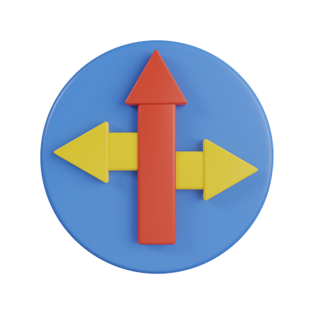 Direction Arrows 3D Icon