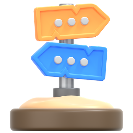 Direction Board  3D Icon