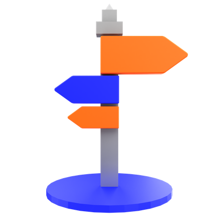 Direction Board  3D Icon