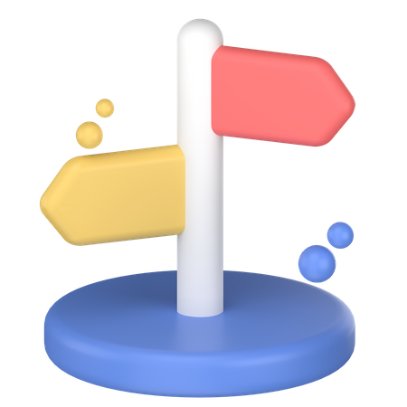 Direction Board  3D Icon