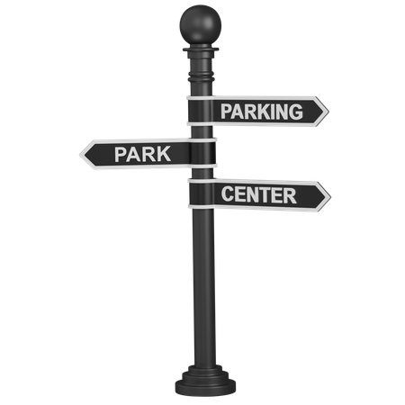 Direction Board  3D Icon