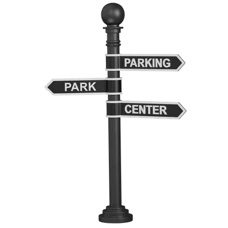 Direction Board  3D Icon