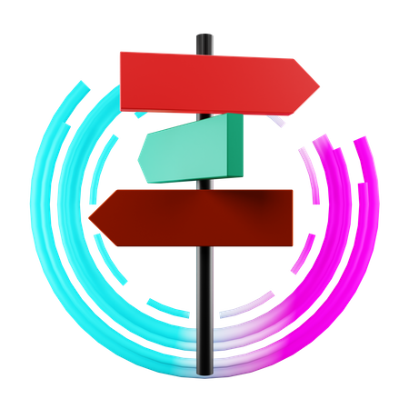 Direction Board  3D Icon