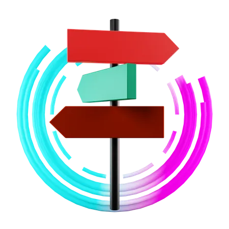 Direction Board  3D Icon