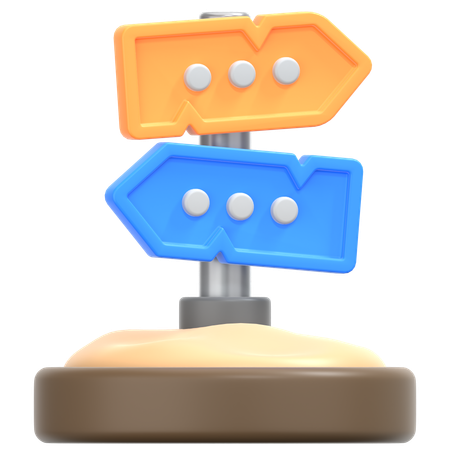 Direction Board  3D Icon