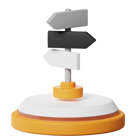 Direction Board  3D Icon