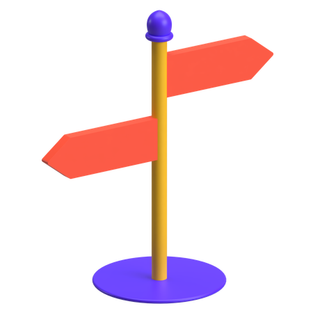 Direction Board  3D Icon