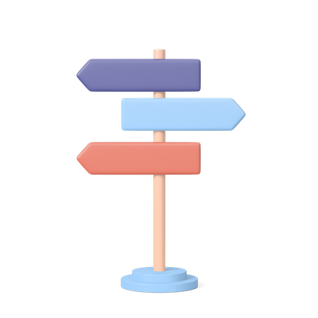 Direction Board  3D Icon