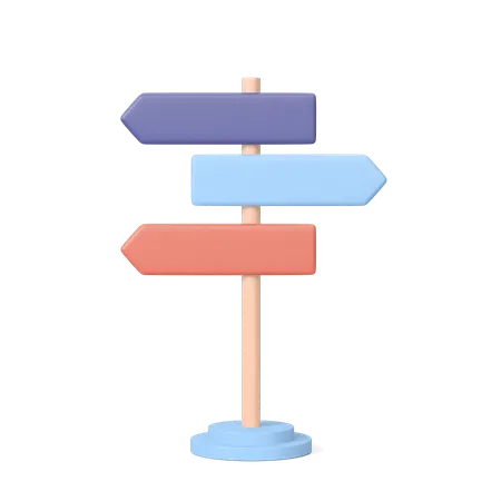 Direction Board  3D Icon