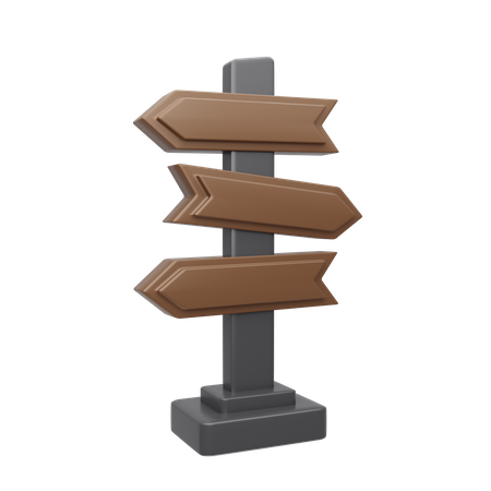 Direction Board  3D Icon