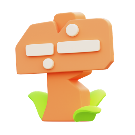 Direction Board  3D Icon