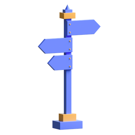 Direction Board  3D Illustration