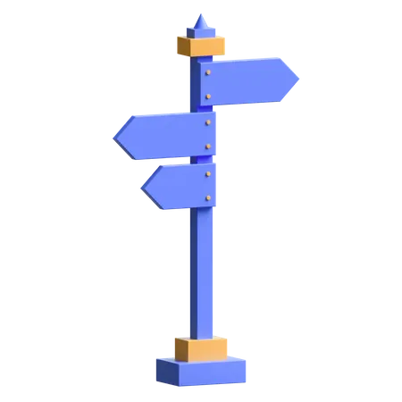 Direction Board  3D Illustration