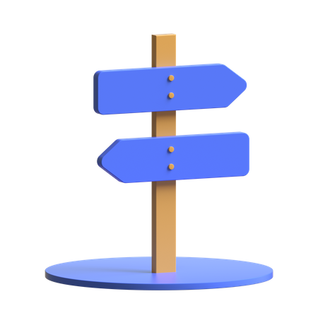 Direction Board  3D Illustration