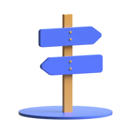 Direction Board  3D Illustration