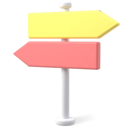 Direction Board  3D Illustration