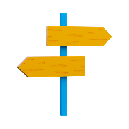 Direction Board  3D Illustration