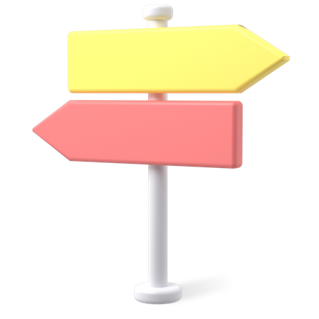 Direction Board  3D Illustration